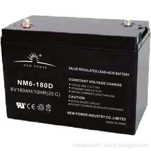 Deep Cycle Battery From New Power/AGM Sealed Lead Acid Battery (NM6-180D)